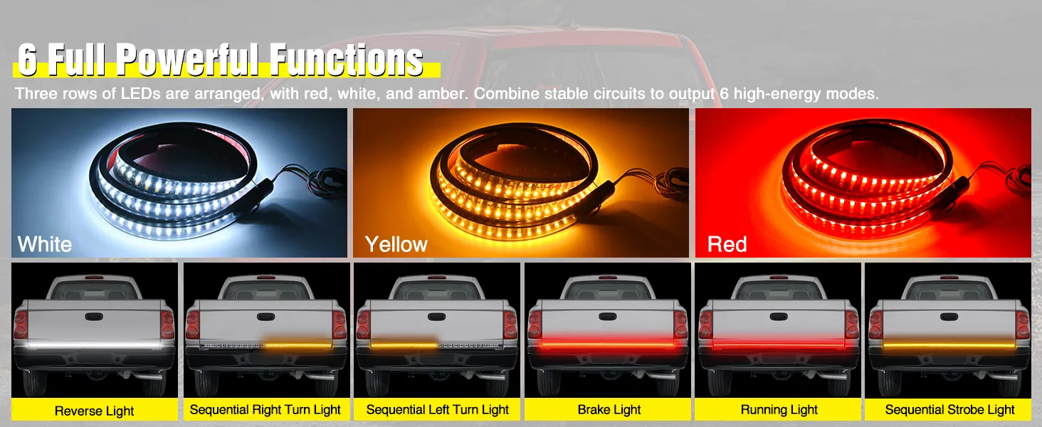 48inch truck tailgate light strip triple row 360led 48inch truck tailgate light strip triple row 360led