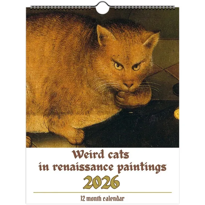 Weird cats in renaissance 2026 Wall Calendar - Buy 1
