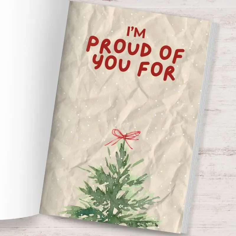 Heartfelt prompts inside the Christmas love book