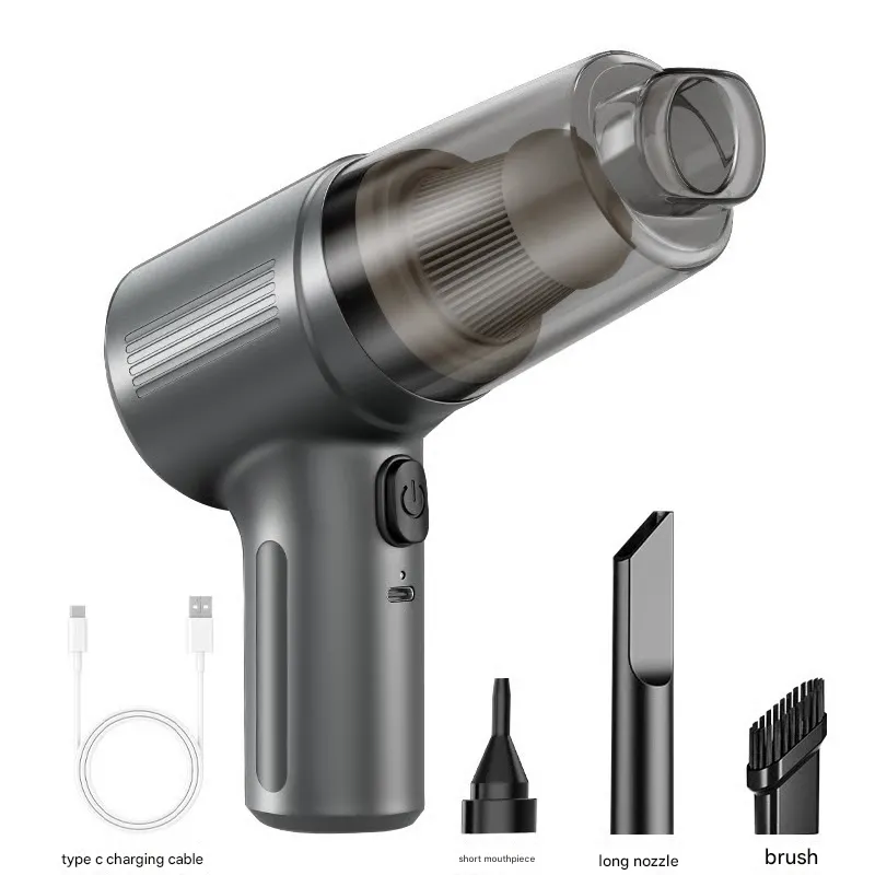🔥Wireless Handheld Car Vacuum Cleaner Portable Cordless , Vacuum Cleaner with Multi-Nozzles - GREY (Enhanced Edition🔥Vacuum + Blow Available） / 1SET