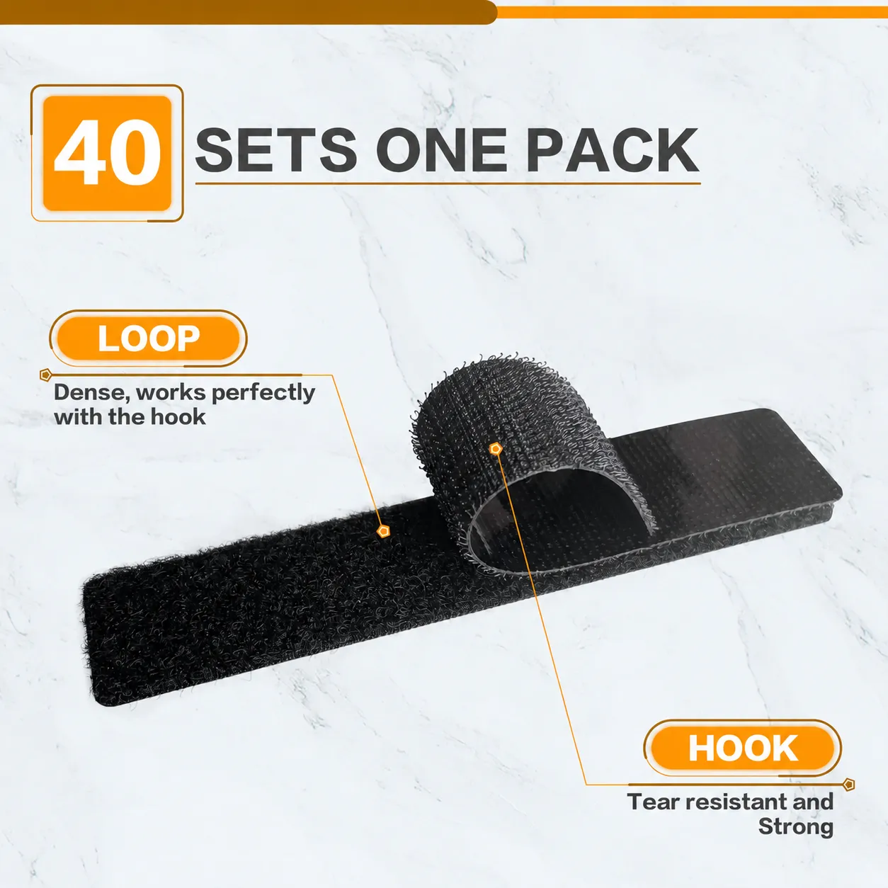 40 Sets One Pack Loop and Hook Details